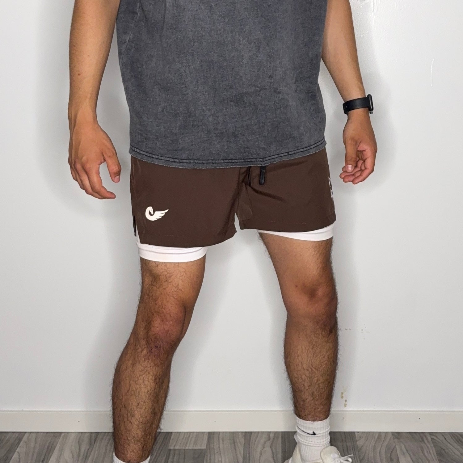 BROWN LINER SHORTS
