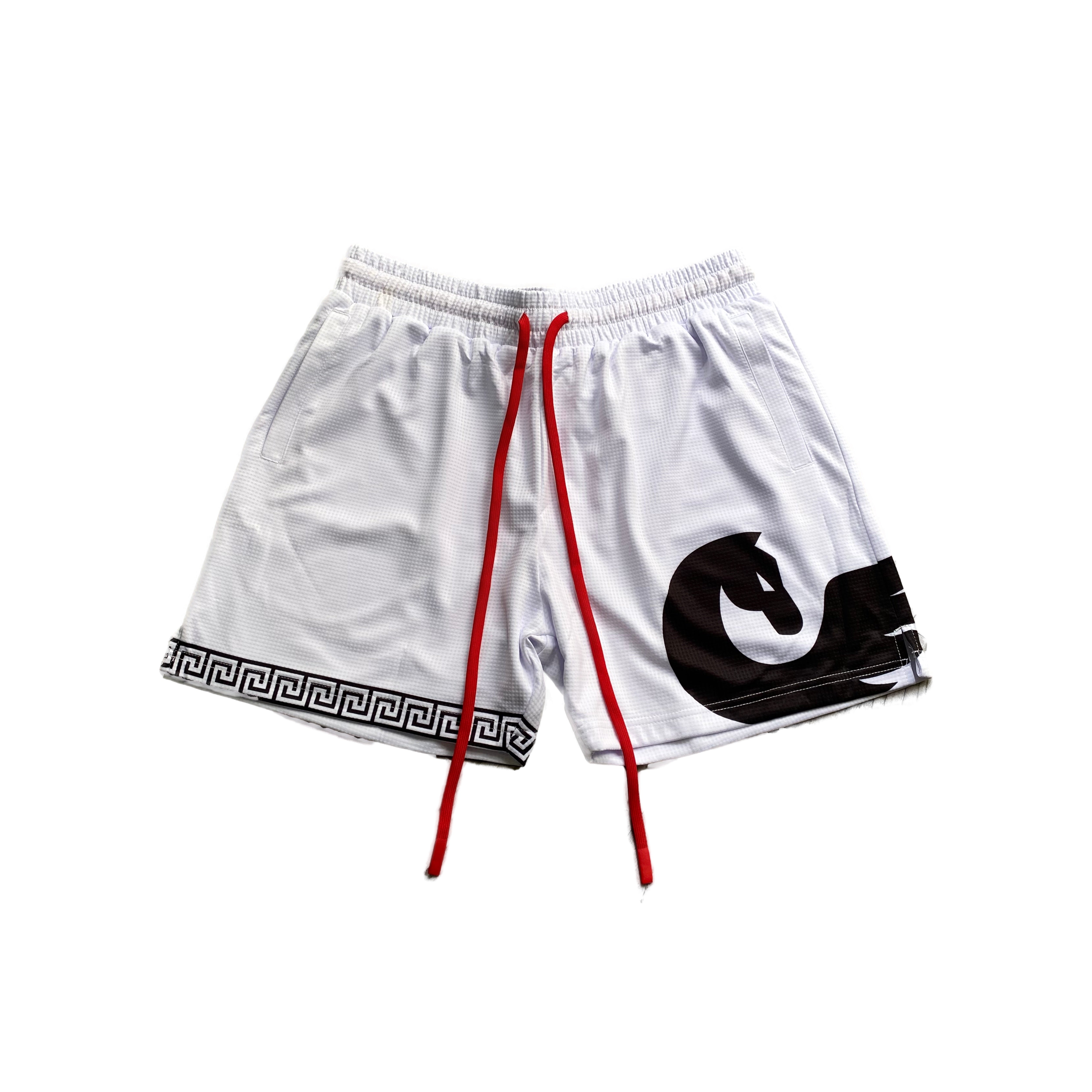 WHITE MESH SHORTS