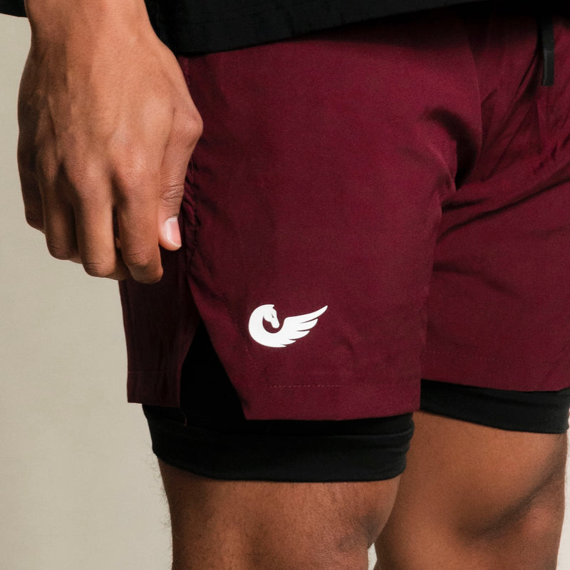 Lightweight Pro 5” Liner Shorts - Wine Red