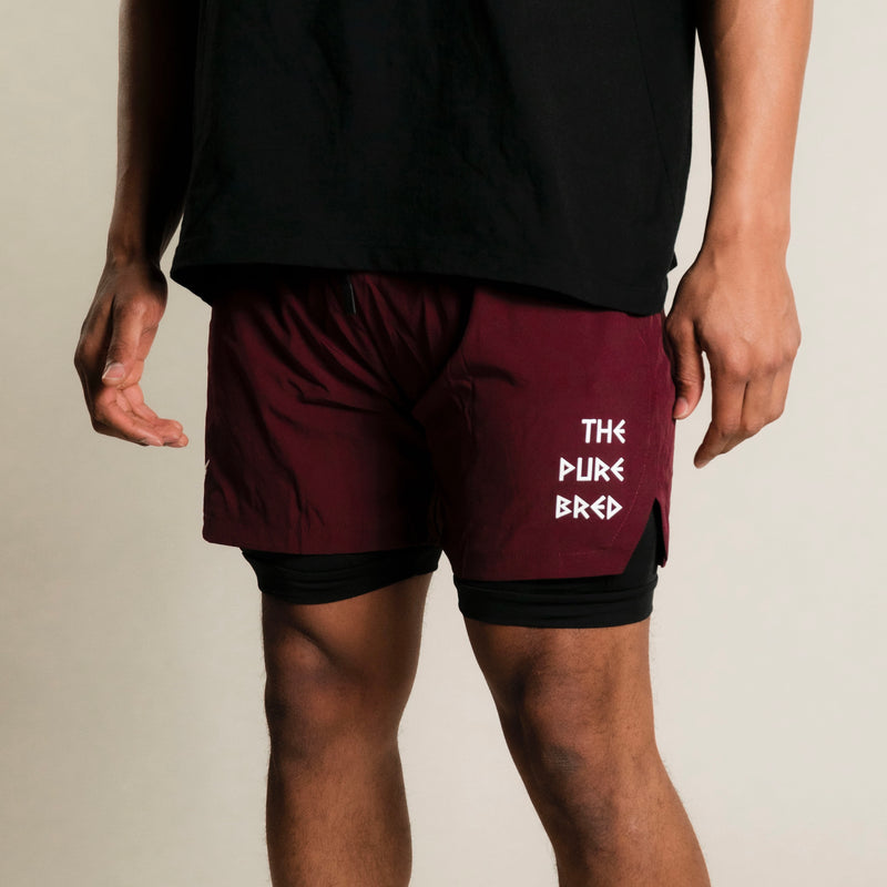 Lightweight Pro 5” Liner Shorts - Wine Red