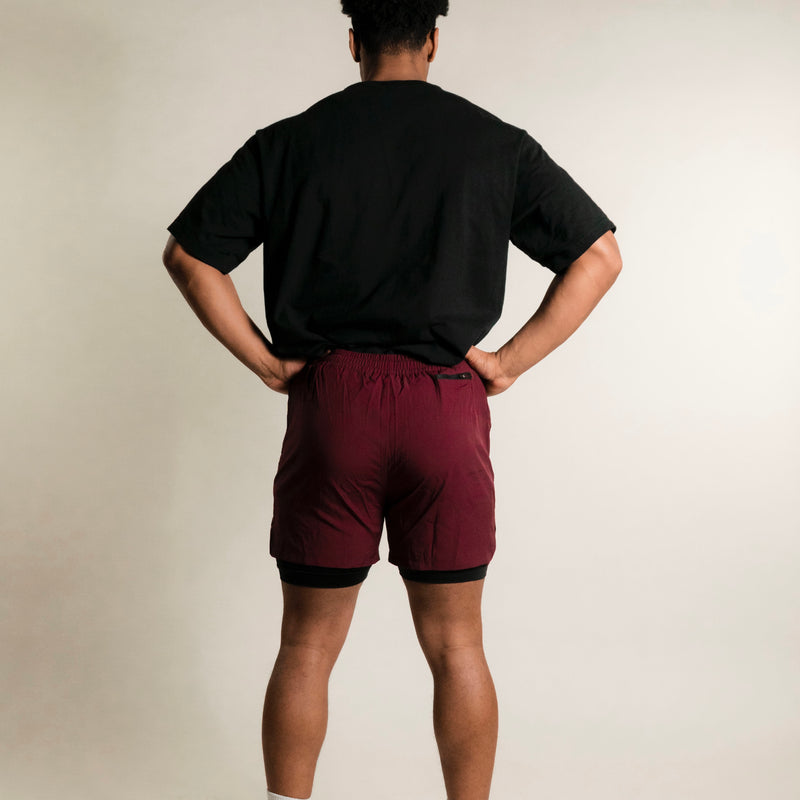 Lightweight Pro 5” Liner Shorts - Wine Red