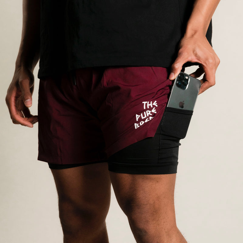 Lightweight Pro 5” Liner Shorts - Wine Red